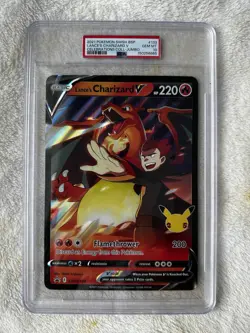 2021 Pokemon SWSH BSP Jumbo Lances Charizard V Celebration #133 PSA 10 Oversized - Image 1