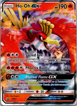 Ho-Oh GX - SM57 Holo Promo Sun & Moon Promo Pokemon Lightly Played - Image 1