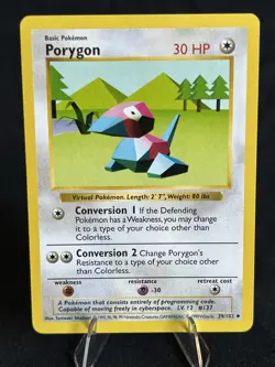 Porygon 39/102 Base Set Shadowless Regular LP Condition Pokemon TCG WOTC - Image 1