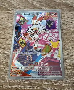 Pokemon TCG Scorbunny MEP053 Black Star Promo First Partner Series 2 NM - Image 2