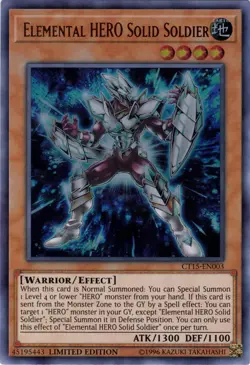 Elemental HERO Solid Soldier - CT15-EN003 - Ultra Rare - Limited Edition - Moder - Image 1