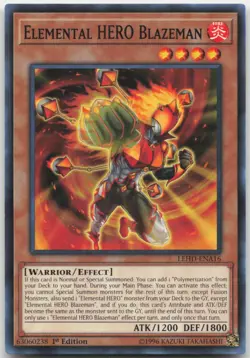 Elemental HERO Blazeman LEHD-ENA16 Legendary Hero Decks Yu-Gi-Oh - Image 1