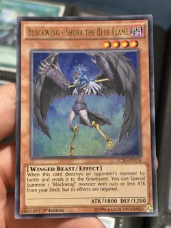 Yu-Gi-Oh! Blackwing - Shura the Blue Flame LC5D-EN114 Ultra Rare 1st Edition - Image 1