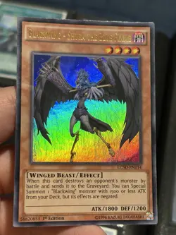 Yu-Gi-Oh! Blackwing - Shura the Blue Flame LC5D-EN114 Ultra Rare 1st Edition - Image 2