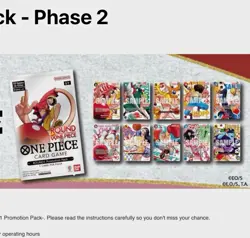 Bandai One Piece Card Game ROUND1 Promotion Pack Phase 2 Promo English 10 Pack - Image 1