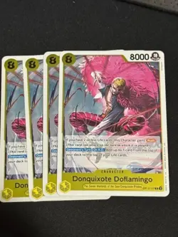One Piece OP12 Donquixote Doflamingo Playset 4x OP12-107 NM - Image 1
