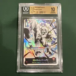 One Piece Monkey.D.Luffy ST21-001 Leader Alternate Art Gear 5 EX BGS 10 Pristine - Image 1
