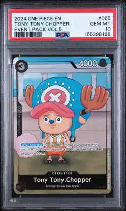 PSA 10 - Tony Tony Chopper P-065 One Piece Event Pack Vol. 5 Promo 2024 Gem Mint - Image 1