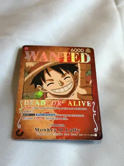 One Piece Monkey.D.Luffy OP03 Wanted Poster ST01-012 NM - Image 1