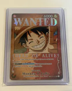 One Piece Monkey.D.Luffy OP03 Wanted Poster ST01-012 NM - Image 4