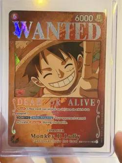 One Piece Monkey.D.Luffy OP03 Wanted Poster ST01-012 NM - Image 5