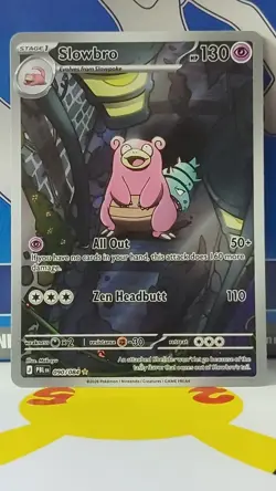 Slowbro 90/84 Illustration Rare, Pitch Black, Full Art Holo, Pokemon TCG, NM - Image 3