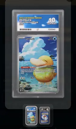Pokemon TCG Ascended Heroes Psyduck IR 226/217 Ace 10 Gem Mint PERFECT SUBGRADES - Image 2