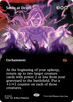 Smile at Death (Borderless) [Tarkir: Dragonstorm] Magic MTG - Image 1