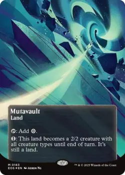 Mutavault (0163) (Borderless) (Galaxy Foil) -Foil Near Mint MTG Stellar Sights - Image 1