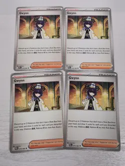 4x Gwynn 078/084 Playset Trainer Pokemon Trading Card Game Deck Building - Image 1