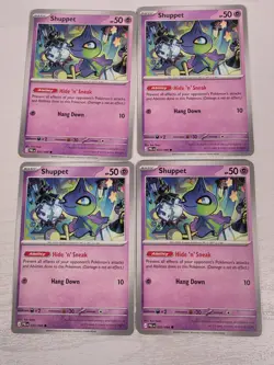 4x Pitch Black Shuppet 033/084 PlaySet Pokemon Trading Card Game Deck Build - Image 1