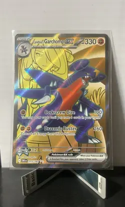 Cynthia's Garchomp ex 215/182 DRI Special Illustration Rare Pokemon Card NM - Image 1
