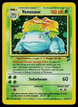 Pokemon Card - Venusaur Base Set 2 18/130 Holo Rare - Image 1