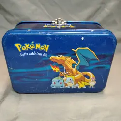 Rare 1999 Nintendo Pokemon Trading Card Box Tin LunchBox Official - Image 3
