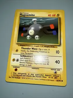 Magnemite 53/102 Vintage Base Set Unlimited Common Pokemon Card WOTC Near Mint - Image 2
