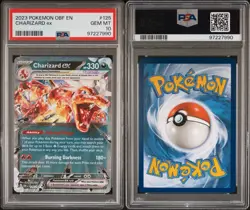 Pokemon TCG Charizard EX Obsidian Flames Holo Double Rare Card 125/197 PSA 10 - Image 2