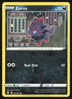 SWSH07: Evolving Skies Zorua #102/203 Common Pokemon Card - Image 1