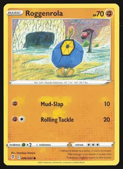 SWSH07: Evolving Skies Roggenrola #086/203 Common Pokemon Card - Image 1