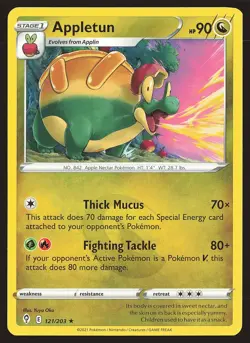 SWSH07: Evolving Skies Appletun #121/203 Rare Pokemon Card - Image 1