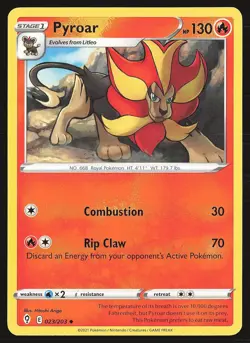 SWSH07: Evolving Skies Pyroar #023/203 Uncommon Pokemon Card - Image 1