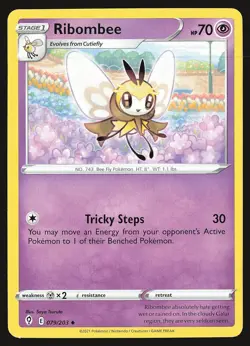 SWSH07: Evolving Skies Ribombee #079/203 Uncommon Pokemon Card - Image 1