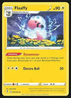 SWSH07: Evolving Skies Flaaffy #055/203 Uncommon Pokemon Card - Image 1