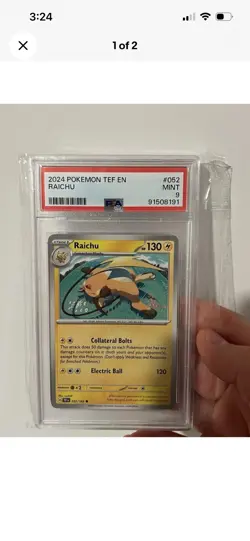 Raichu Pal En Paldea Evolved Temporal Forces Two Card Psa - Image 3