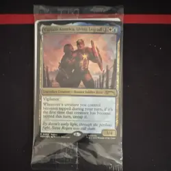 Magic PROMO Captain America Living Legend Card Marvel Super Heroes SEALED 🇺🇸 - Image 1