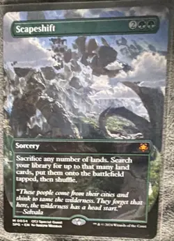 Scapeshift 0034 - Altered Art / Borderless MTG Sorcery Green English 2GG - Image 1