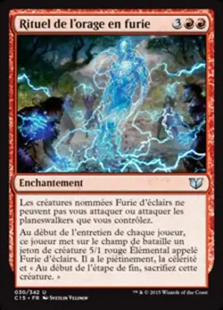 Magic The Gathering MTG RITE OF THE RAGING STORM FRENCH Commander 2015 NM - Image 1