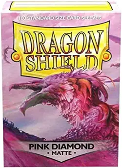 Dragon Shield Matte Pink Diamond Sleeves Display Case - Standard Size - 10 Packs - Image 1