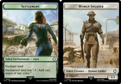 Settlement // Human Soldier Double-Sided Token NM-Mint Universes Beyond: Fallout - Image 1