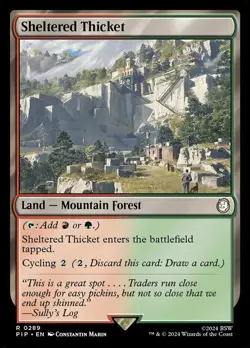 Sheltered Thicket NM-Mint Universes Beyond: Fallout MTG - Image 1