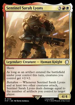 Sentinel Sarah Lyons NM-Mint Universes Beyond: Fallout MTG - Image 1