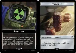 Radiation // Treasure (018) Double-Sided Token NM-Mint Universes Beyond: Fallout - Image 1