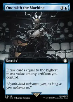 One with the Machine - Extended Art NM-Mint Universes Beyond: Fallout MTG - Image 1