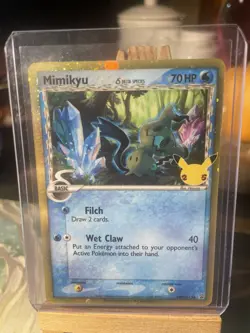 Pokemon Card Mimikyu SWSH136 Delta Species 25th Celebrations Black Star Promo NM - Image 1
