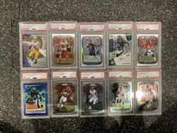 NFL Lot Of 10Psa Graded Cards, All Rookies And Autographs, Prizm And Mosaic - Image 1