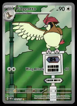 Pokemon Cards Pidgeotto 208/197 Holo Obsidian Flames Illustration Rare NM - Image 1