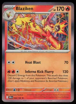Blaziken 042/182 Rare Destined Rivals Pokemon Holo Near Mint - Image 1