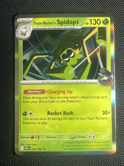 Team Rocket's Spidops 020/182 Rare Destined Rivals Pokemon Holo Near Mint - Image 1
