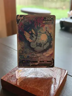 Pokemon TCG Vaporeon v SWSH181 Black Star Promo Card Near Mint Condition - Image 1
