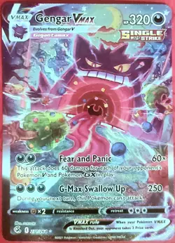 Pokemon Gengar VMAX Alternate Art 271/264 Fusion Strike Secret Rare Holo NM - Image 1