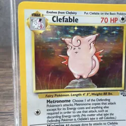 Clefable 1/64 Unlimited Holo Pokemon Unlimited Holo LP Jungle - Image 2